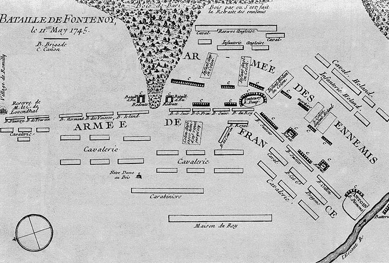 Plan of the Battle of Fontenoy (1745)