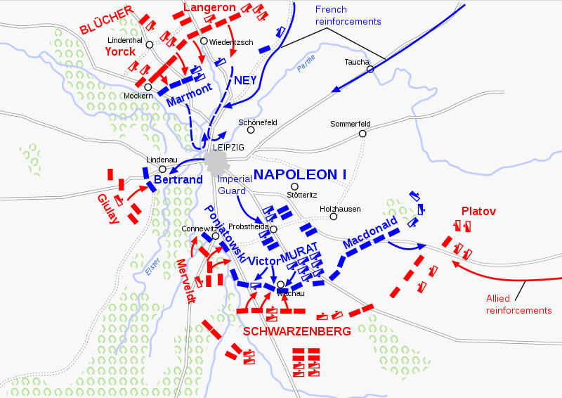 Battle of Leipzig on October 16th, 1813