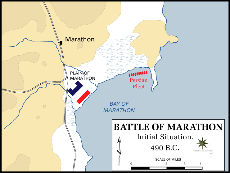 Initial Situation at the Battle of Marathon (490 BC)
