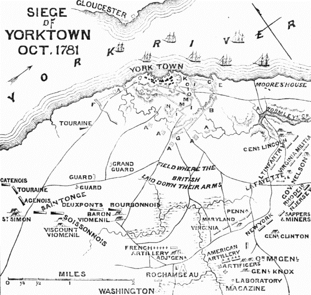 Siege of Yorktown in October 1781